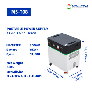 220 В 2000 Вт 3000 Вт 25,6 В 280Ah 314Ah 8kWh LiFePO4 Резервное копирование батареи для кемпинга домашнего использования 600 Вт портативные солнечные электростанции - Product Image 2
