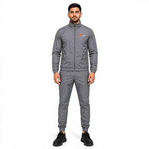 Mens Basketball Waterproof Windproof Breathable 100% <b>Nylon</b> Tracksuit Full Zip Jacket Athletic <b>Jogger</b> Pants Two Piece Winter Set - Product Image 1