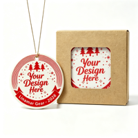 Nouveaux ornements de Noël en céramique ronds et plats 2026, personnalisables, vierges, pour sublimation et impression UV