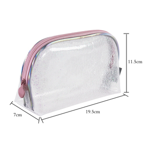 Pochette de maquillage mini tendance personnalisée avec paillettes, sac à cosmétiques demi-rond à paillettes, pochette de beauté de luxe - Product Image 5