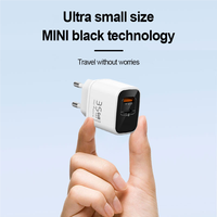 Chargeur mural USB C, adaptateur secteur double port Gan 35W durable, bloc de charge rapide double pour iPhone 13/14/15/16