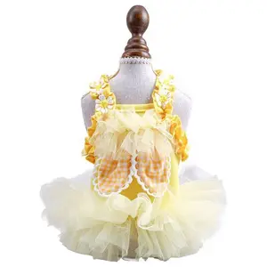Falda de gasa con diseño de conejo para mujer, vestido fino de verano con diseño de oso de peluche