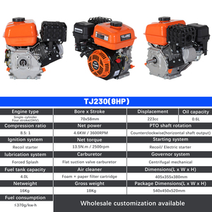 Motor <span class=keywords><strong>de</strong></span> <span class=keywords><strong>Gasolina</strong></span> <span class=keywords><strong>de</strong></span> <span class=keywords><strong>4</strong></span> <span class=keywords><strong>Tiempos</strong></span> Refrigerado por Aire <span class=keywords><strong>de</strong></span> 8 HP y 223 cc, Diseñado para Equipos <span class=keywords><strong>de</strong></span> Peluquería Canina - Product Image 5