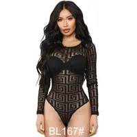 Women's Transparent Mesh Long Sleeve Tops and Blouses, Sexy