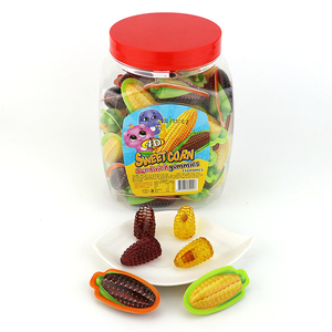 Bonbon à mâcher en forme de maïs sucré noir et jaune 3D avec remplissage de confiture - Product Image 2