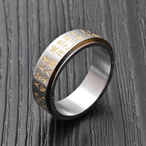 Anillo de Acero de Titanio Giratorio con Diseño de Constelación del Dios Taoísta Big Dipper, Estilo Chino, Joyería Religiosa para Hombre, Regalo - Product Image 4