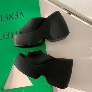 Height Increasing Thick Sole Wedge High Heel <b>Shoes</b> Open Toe Summer Sandals for Women Casual Comfortable Slides Slip-on - Product Image 6