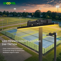 Snoowel TN710A 200W 240W 320W Projecteur linéaire LED pour terrain de padel IP66 IK10 avec 5 ans de garantie pour le sport