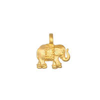 Collier pendentif coeur de Lotus éléphant miniature en acier inoxydable plaqué or sous vide DIY perle pierre pour fêtes mariages
