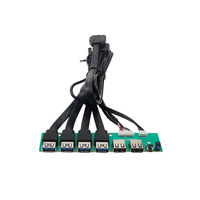 Adaptador de Cable para Panel Frontal de PC, Personalizable y Duradero, con Doble USB 2.0 + 4 Puertos USB 3.0, Conexión LED para Disco Duro, para Computadoras de Escritorio - En Stock