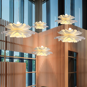 Lampadario a LED dal Design Nordico, Moderno e Semplice, per Interni ed Esterni, Luce Calda per Camera da Letto, Lampadari a Petali, Lampade a Sospensione - Product Image 2
