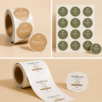 Étiquettes cosmétiques personnalisées en vinyle imperméable découpées à la forme, impression de logo, adhésif puissant pour flacons de soins du visage, vente en gros