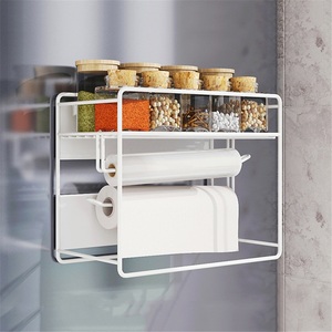Étagère de rangement magnétique en fer pour réfrigérateur, type autoportant, étanche, moderne, pour cuisine, à un seul niveau - Product Image 6