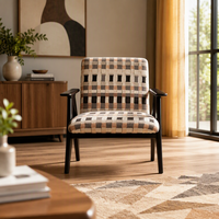 MULIGNA Chaise de salon ergonomique moderne en bois de caoutchouc massif, écologique, pour la maison, le bureau, le balcon, l'hôtel
