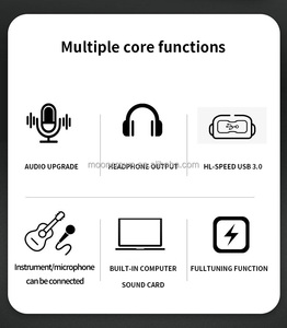 <span class=keywords><strong>Carte</strong></span> <span class=keywords><strong>son</strong></span> SX95, équipement de streaming et de podcast, studio de musique professionnel, enregistrement, karaoké, interface audio, <span class=keywords><strong>carte</strong></span> <span class=keywords><strong>son</strong></span> <span class=keywords><strong>externe</strong></span> <span class=keywords><strong>USB</strong></span> - Product Image 6