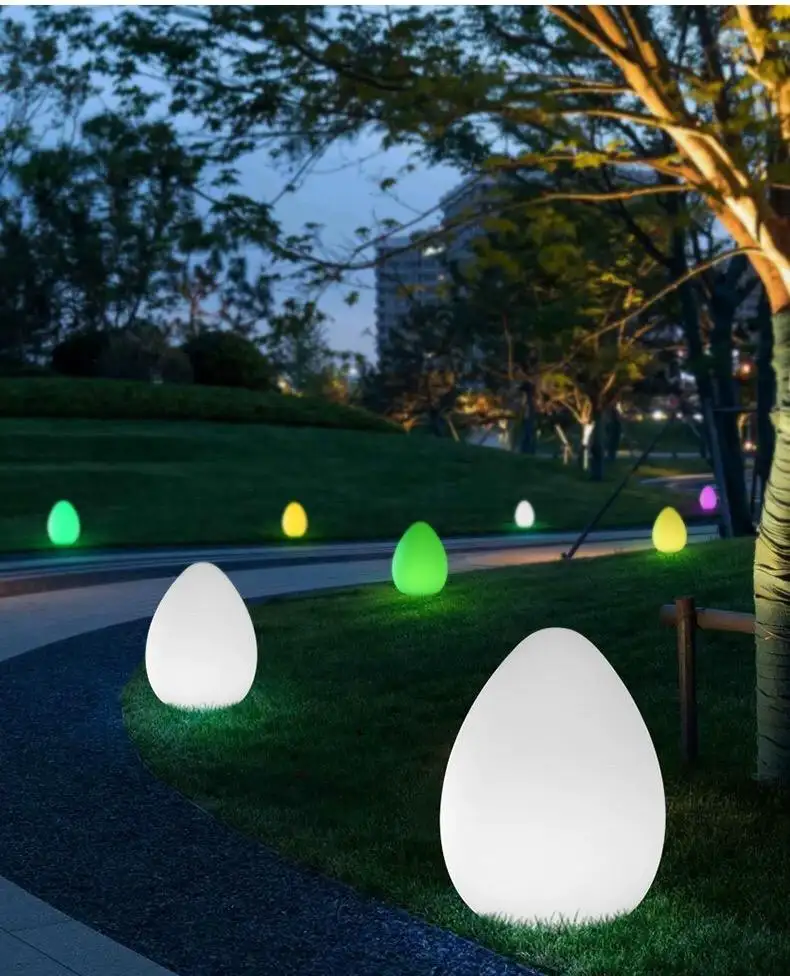 Lámpara Luminosa de Huevo de Dinosaurio para Exteriores, Luz Impermeable para Jardín, Paisaje Decorativo, Césped, Energía Solar y Eléctrica