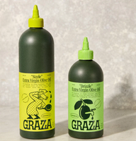 Bouteille en plastique PET transparente de 300 ml et 500 ml pour huile d'olive, sauce tomate, sauce chili, ketchup, emballage vert mat