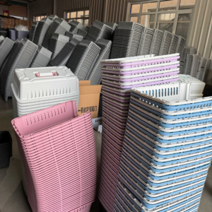 XXL lớn giao hàng nhanh hãng hàng không được phê duyệt xách tay nhựa lớn du lịch không khí cũi trên bánh xe Pet Dog Cat Carrier Crate lồng - Product Image 4