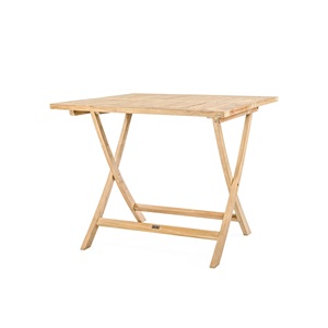 Table de jardin pliante carrée en teck massif, idéale pour les parcs de loisirs, la maison et les hôtels – Offre spéciale - Product Image 3