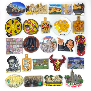 Imán <span class=keywords><strong>de</strong></span> Resina 3D Personalizable al por Mayor con Diseño <span class=keywords><strong>de</strong></span> la Cultura Gastronómica <span class=keywords><strong>de</strong></span> la Ciudad <span class=keywords><strong>de</strong></span> <span class=keywords><strong>España</strong></span>, Recuerdo <span class=keywords><strong>de</strong></span> Viaje, Decoración para el Hogar - Product Image 1
