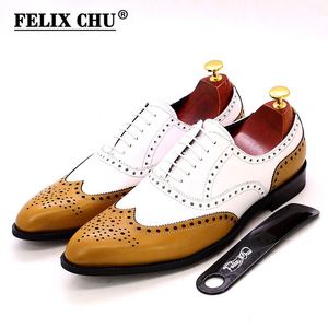 รองเท้าอ็อกซ์ฟอร์ดแบบใหม่ รุ่น Brogue แต่งลายปะติดปะต่อ  แบบผูกเชือก  สำหรับผู้ชาย - Product Image 2