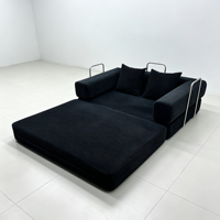 Canapé-lit 2-en-1 de style moderne, grand format King Size, compressé et extensible