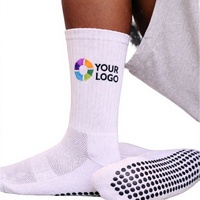 Chaussettes de sport personnalisées avec logo, antidérapantes, respirantes, à compression de la voûte plantaire, blanches, pour hommes, pour l'entraînement au football, chaussettes d'été