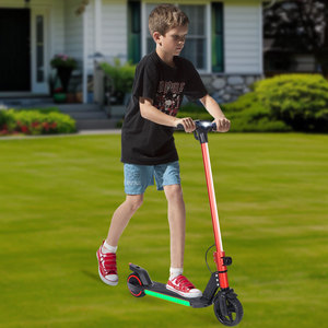 Electric Kids Scooter 2 Wheel Hub Brushless Motor Red Fluorescent Green Lights Outdoor Ride - Product Image 1
