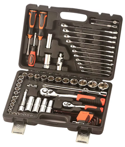 Kit d'outils à main en acier au carbone de 1/2 pouce, 150 pièces, avec coffret de rangement robuste, jeu de clés à douilles, avec support OEM pour la réparation de véhicules et de la maison - Product Image 4