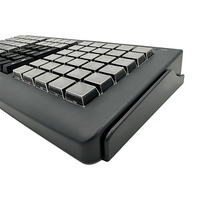 Precio de fábrica, teclado POS de membrana programable de 81 teclas, teclado lector de tarjetas magnéticas, interfaz USB + PS/2 KB81MS