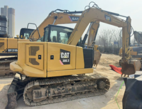Mini-excavatrice Caterpillar 308.5 à bras court, faible nombre d'heures, d'origine CAT, avec lame de bouteur et ligne de marteaux