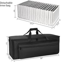 Sac de transport extra large pour câbles et accessoires avec compartiments séparés, organiseur de cordons DJ pour ordinateur portable, équipement DJ et instruments de musique