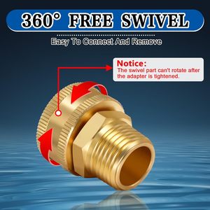 3/4 ght nữ để 1/2 NPT nam Brass xoay vườn Hose Adapter vườn Ống Doanh mở rộng và xoay ống phù hợp - Product Image 6