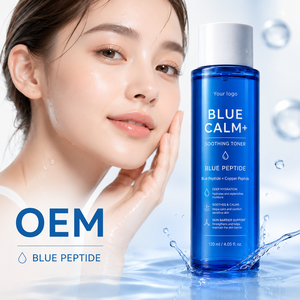 บลู คาล์ม+ ซูทติ้ง โทนเนอร์ 120 มล. บลู เปปไทด์ คอปเปอร์ เปปไทด์ น้ำยาปลอบประโลมผิวแพ้ง่าย OEM แบรนด์ส่วนตัว - Product Image 6