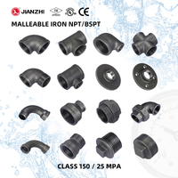 Accesorio de Tubería de Hierro Maleable Jianzhi Negro para Alimentación de Gas, con Bridas 3, 4 y 25