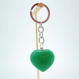 Curación piedras de cristal verde Aventurina jade corazón llavero Collar para las mujeres - Product Image 5