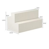 Étagère de présentation pliable incurvée portable, design Art Déco, en papier kraft alvéolé, type accordéon, multifonctionnelle, durable, pour anniversaire