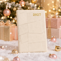 Carnet de notes professionnel personnalisé en cuir à couverture rigide, reliure agrafée, cadeau promotionnel 2027