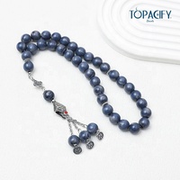 Collier de prière saoudien arbre de vie pierre multicolore Tasbih Islam chapelet Hamsa Allah perles pour musulman