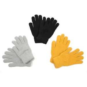 wholesale custom printed acrylic cotton winter knitting mittens gloves