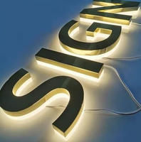 Panneau lumineux avant de magasin Logo lumineux LED Panneau LED rétro-éclairé en métal 3D pour les entreprises