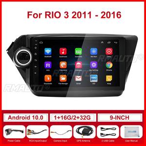 Nouveau autoradio Android 9 2din 4G+64G avec GPS et lecteur multimédia pour Kia 3 4 Rio 2011 2012 2013 2014 2015-2016 GPS - Product Image 1