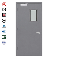 Porte coupe-feu en acier galvanisé certifiée UL, résistance au feu 45 minutes, pour sorties de secours et portes de couloir d'escalier, avec barre anti-panique