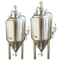 Réservoir conique de Fermentation de bière, acier inoxydable, 200L 300L 500L, haut masculin