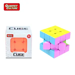 Лидер продаж, игрушечный куб, 3x3 куб, магический куб-пазл, скоростной куб 3x3x3, магический куб без наклеек (розовый), оконная коробка, унисекс, ABS Ruiteng