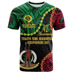波利尼西亚瓦努阿图t恤独立日印花最受欢迎男士t恤夏季男士健身男士服装t恤3D M码