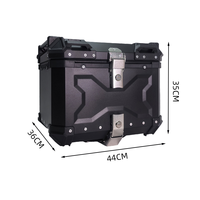 Boîtes arrière universelles 45L en aluminium noir pour moto, accessoires de coffre