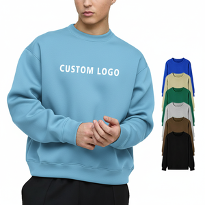 Pamuk yüksek kaliteli ekip boyun tişörtü düz boy özel logo ağır tişörtü işlemeli üreticisi - Product Image 4