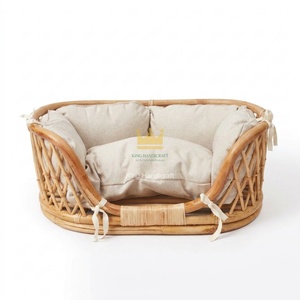 Nueva Cama de Muñecas de Ratán con Diseño Tejido, Muebles de Juguete Bonitos para Niños y Niñas, Accesorio de Decoración para Dormitorio - Product Image 2