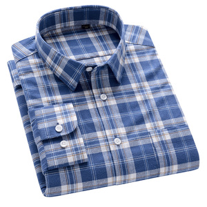 Giacche di velluto a coste Casual da uomo camicie Vintage <span class=keywords><strong>Oversize</strong></span> vestibilità regolare in maglia di cotone antirughe in filato tinto per la primavera - Product Image 2